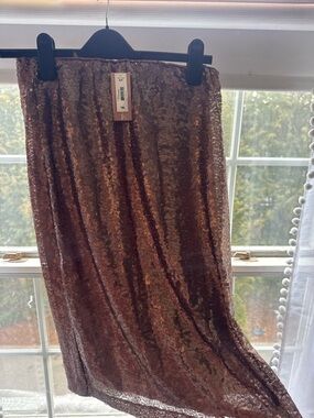Sequined Pencil Skirt - Rose Gold BNWT